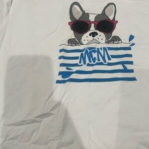 MCM White T-Shirt with Black Accents